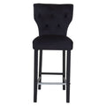 Orsina Decatour Black Bar Stool – Padded Fabric Counter Chair