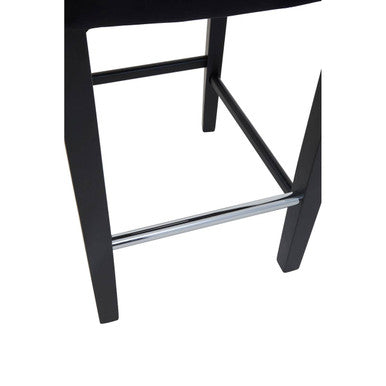 Orsina Decatour Black Bar Stool – Padded Fabric Counter Chair