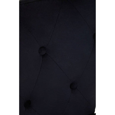 Orsina Decatour Black Bar Stool – Padded Fabric Counter Chair
