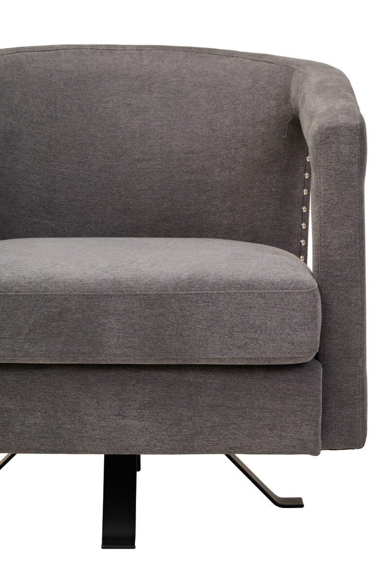 Orsina Hestia Ash Velvet Swivel Chair – Modern Living Room Accent Chair