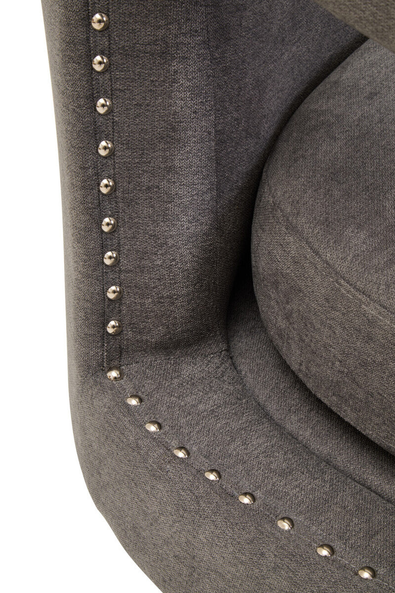 Orsina Hestia Ash Velvet Swivel Chair – Modern Living Room Accent Chair