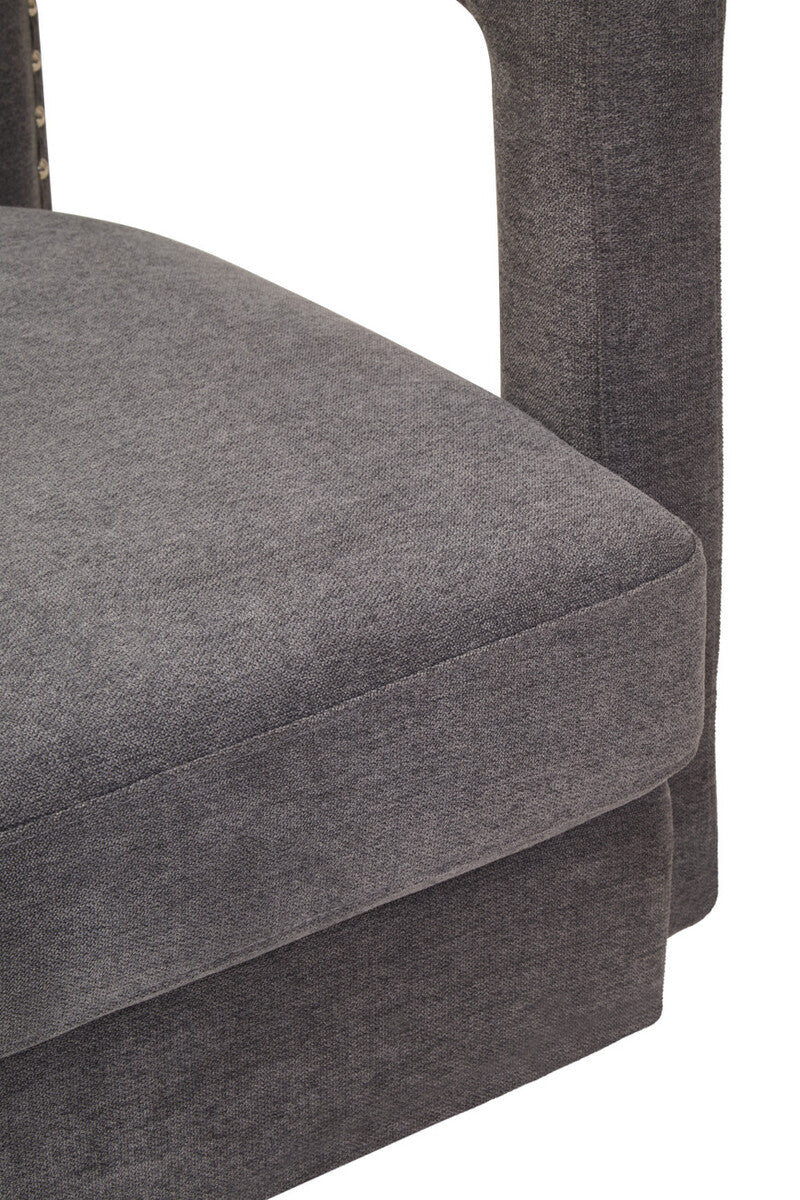 Orsina Hestia Ash Velvet Swivel Chair – Modern Living Room Accent Chair