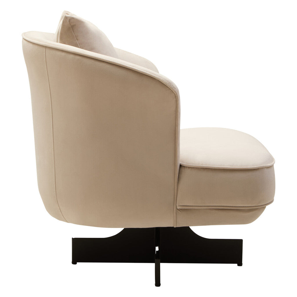 Orsina Hale Cream Velvet Swivel Chair – Modern Upholstered Accent Seat