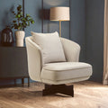 Orsina Hale Cream Velvet Swivel Chair – Modern Upholstered Accent Seat