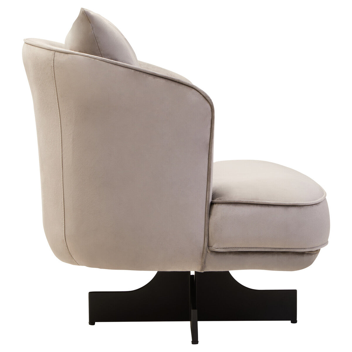 Orsina Hale Grey Velvet Swivel Chair | Modern Accent Lounge Seating
