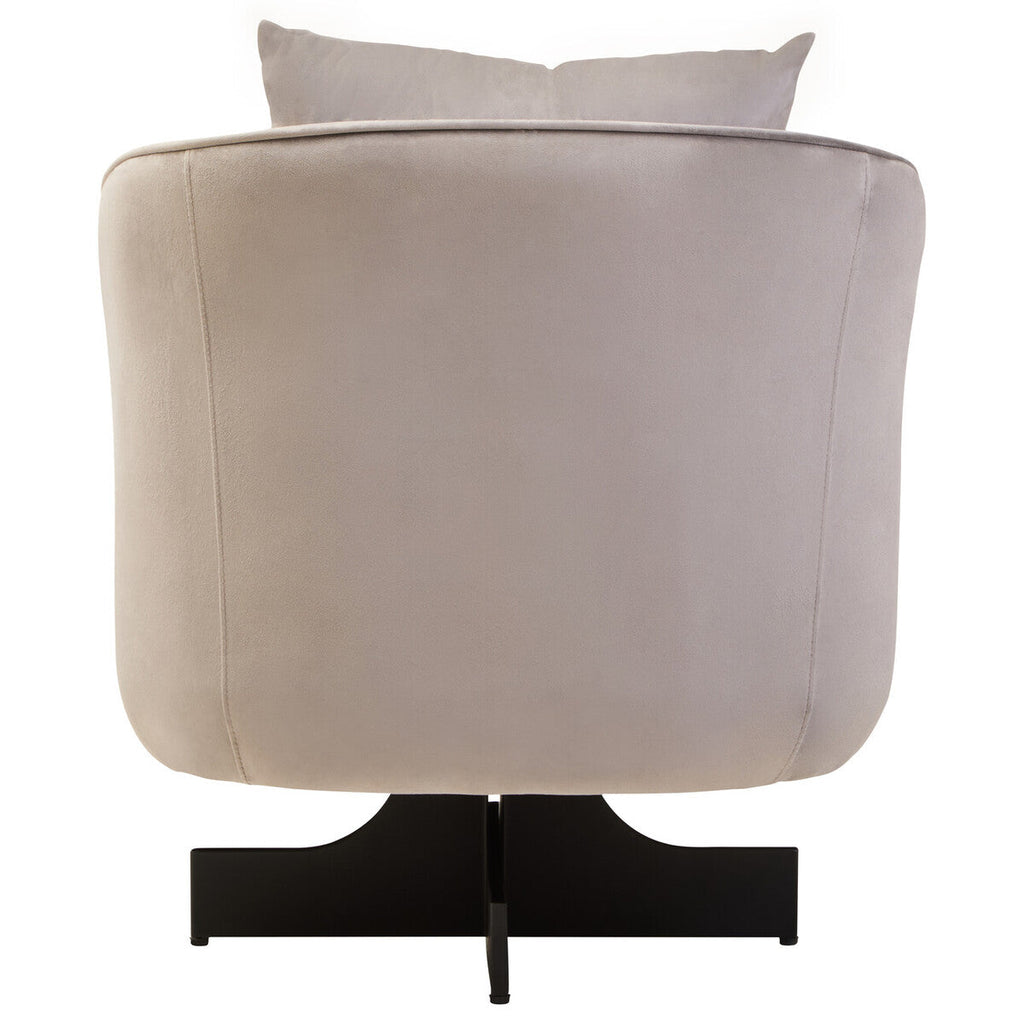 Orsina Hale Grey Velvet Swivel Chair | Modern Accent Lounge Seating
