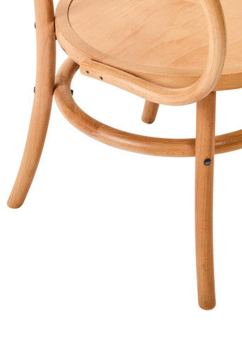 Orsina Lyon Natural Beech Wood Dining Chair | Ergonomic Bistro Style