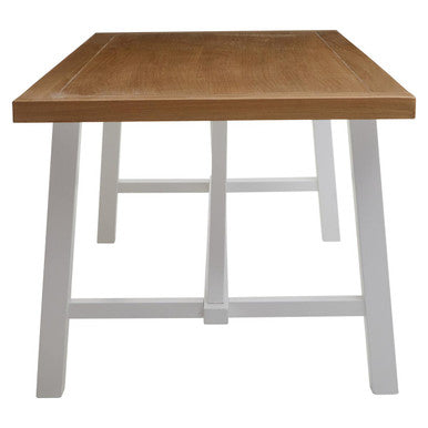 Orsina Parkside Reclaimed Oak Dining Table | White Birch Base - 180cm