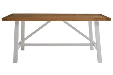 Orsina Parkside Reclaimed Oak Dining Table | White Birch Base - 180cm