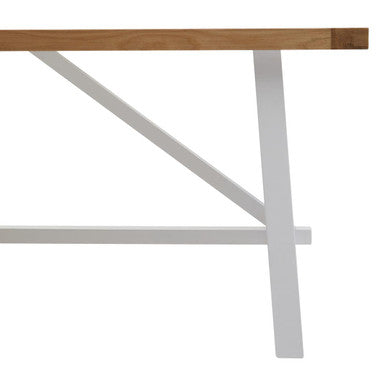 Orsina Parkside Reclaimed Oak Dining Table | White Birch Base - 180cm