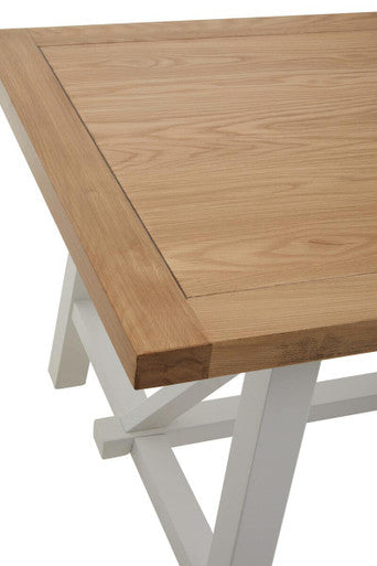 Orsina Parkside Reclaimed Oak Dining Table | White Birch Base - 180cm