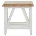 Orsina Parkside Oak Side Table – Round White Birch Accent End Table