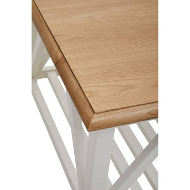 Orsina Parkside Oak Coffee Table with White Birch Wood Base