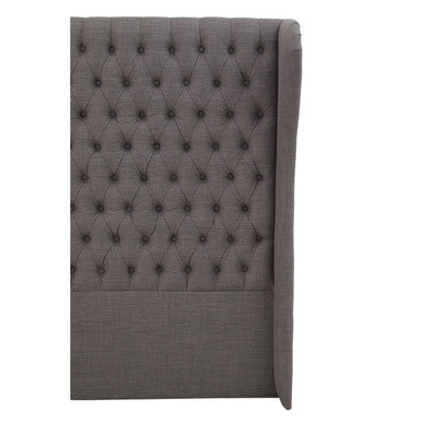 Orsina Parkside Grey King Size Headboard – Wingback Button Tufted