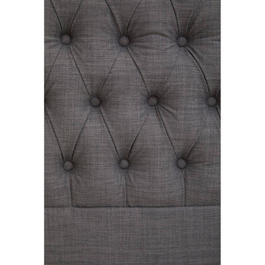 Orsina Parkside Grey King Size Headboard – Wingback Button Tufted