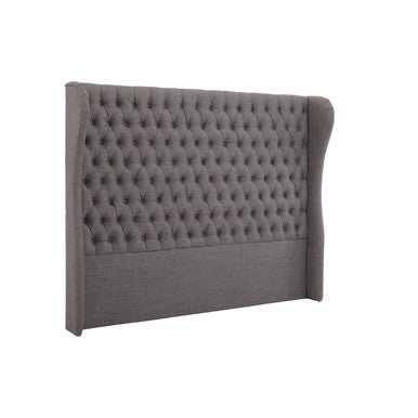 Orsina Parkside Grey Wingback Super King Headboard | Button Tufted