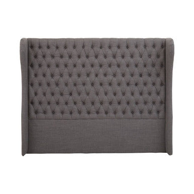 Orsina Parkside Grey Wingback Super King Headboard | Button Tufted