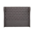Orsina Parkside Grey Wingback Super King Headboard | Button Tufted