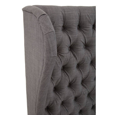 Orsina Parkside Grey Wingback Super King Headboard | Button Tufted