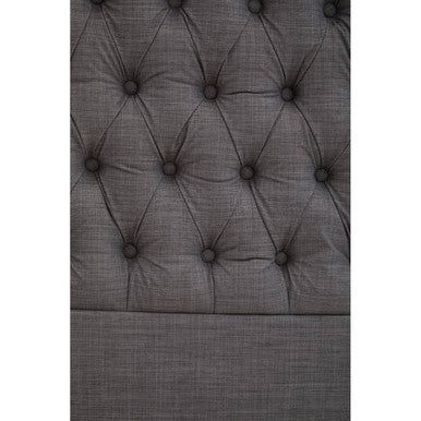 Orsina Parkside Grey Wingback Super King Headboard | Button Tufted