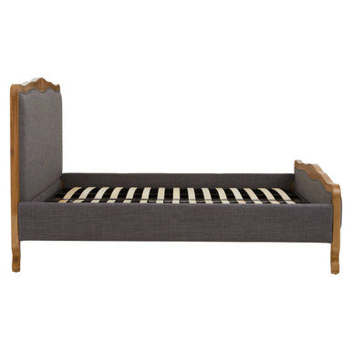 Orsina Parkside Super King Size Bed | Grey Fabric & Wood Frame