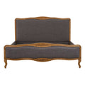 Orsina Parkside Super King Size Bed | Grey Fabric & Wood Frame