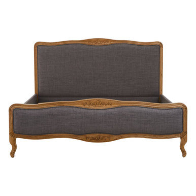 Orsina Parkside Super King Size Bed | Grey Fabric & Wood Frame