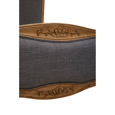 Orsina Parkside Super King Size Bed | Grey Fabric & Wood Frame