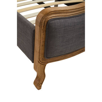 Orsina Parkside Super King Size Bed | Grey Fabric & Wood Frame