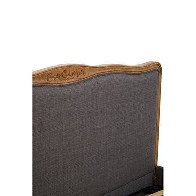 Orsina Parkside Super King Size Bed | Grey Fabric & Wood Frame