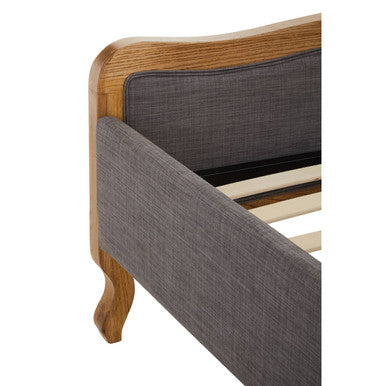 Orsina Parkside Super King Size Bed | Grey Fabric & Wood Frame