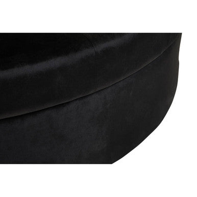 Orsina Hartford Black Velvet Modular Round Sofa | Tufted Seating