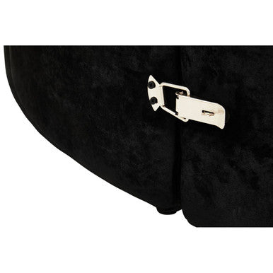 Orsina Hartford Black Velvet Modular Round Sofa | Tufted Seating