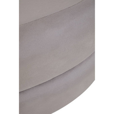 Orsina Hartford Mink Velvet Oval Pouffe – Tufted Ottoman Vanity Seat