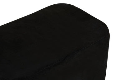 Orsina Hartford Black Velvet Bench | Modern Matte Gold Metal Base