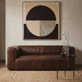 Orsina King 2 Seater Antique Brown Leather Sofa – Modern Compact Design