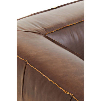 Orsina King 2 Seater Antique Brown Leather Sofa – Modern Compact Design