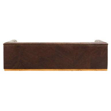Orsina King 3 Seater Modern Chesterfield Dark Brown Leather Sofa