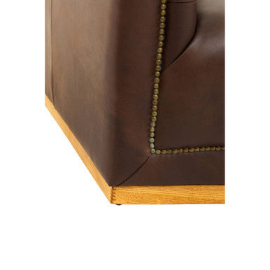 Orsina King 3 Seater Modern Chesterfield Dark Brown Leather Sofa
