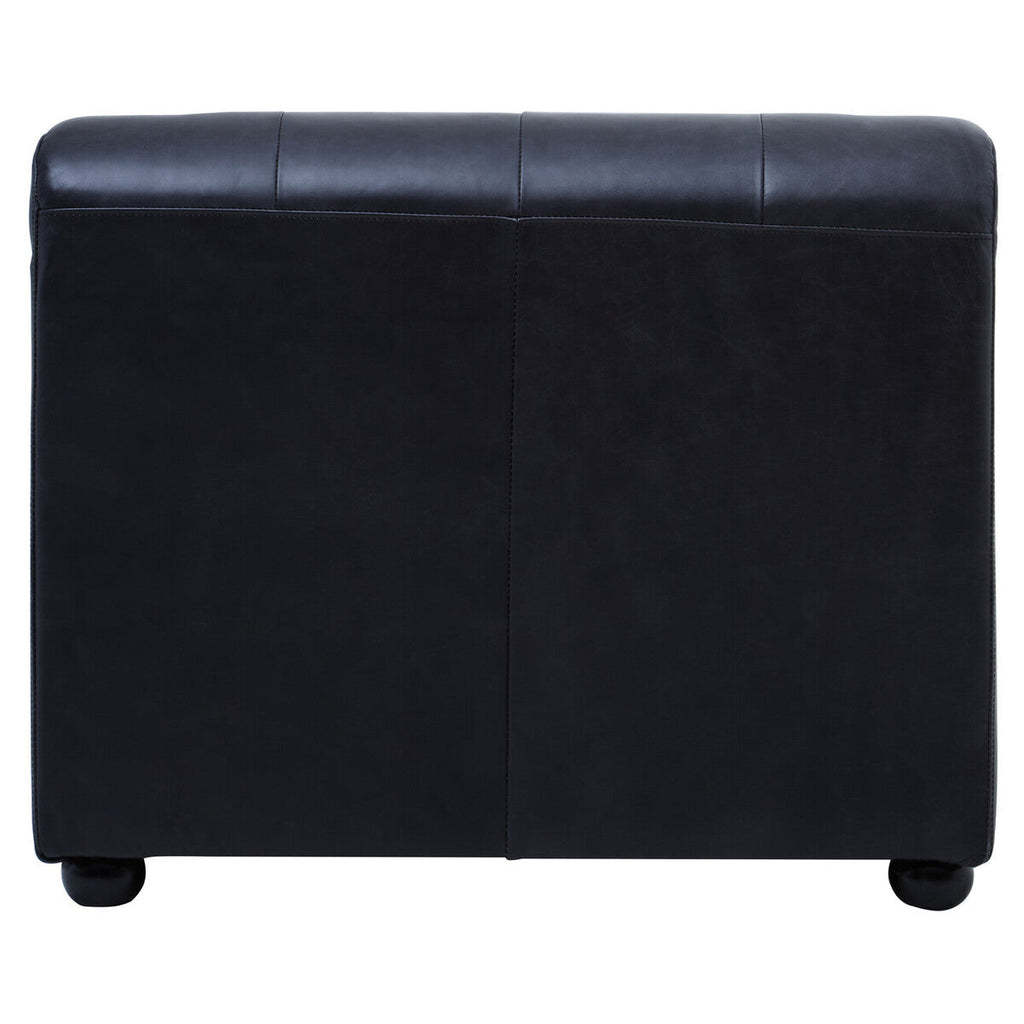 Orsina King Leather Modular Chaise Sofa | Left Arm - Antique Black