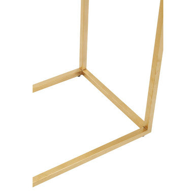Orsina Gold Brushed Stainless Steel Console Table | Tempered Glass