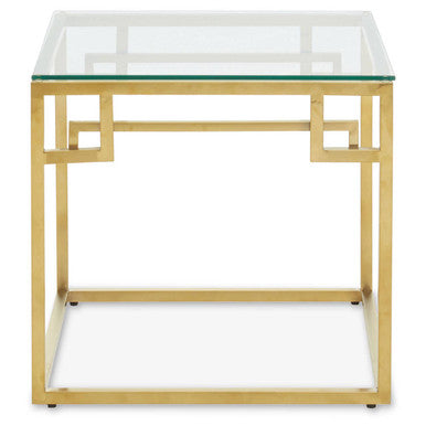 Orsina Allure Gold Brushed Side Table – Geometric Stainless Steel
