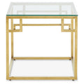 Orsina Allure Gold Brushed Side Table – Geometric Stainless Steel