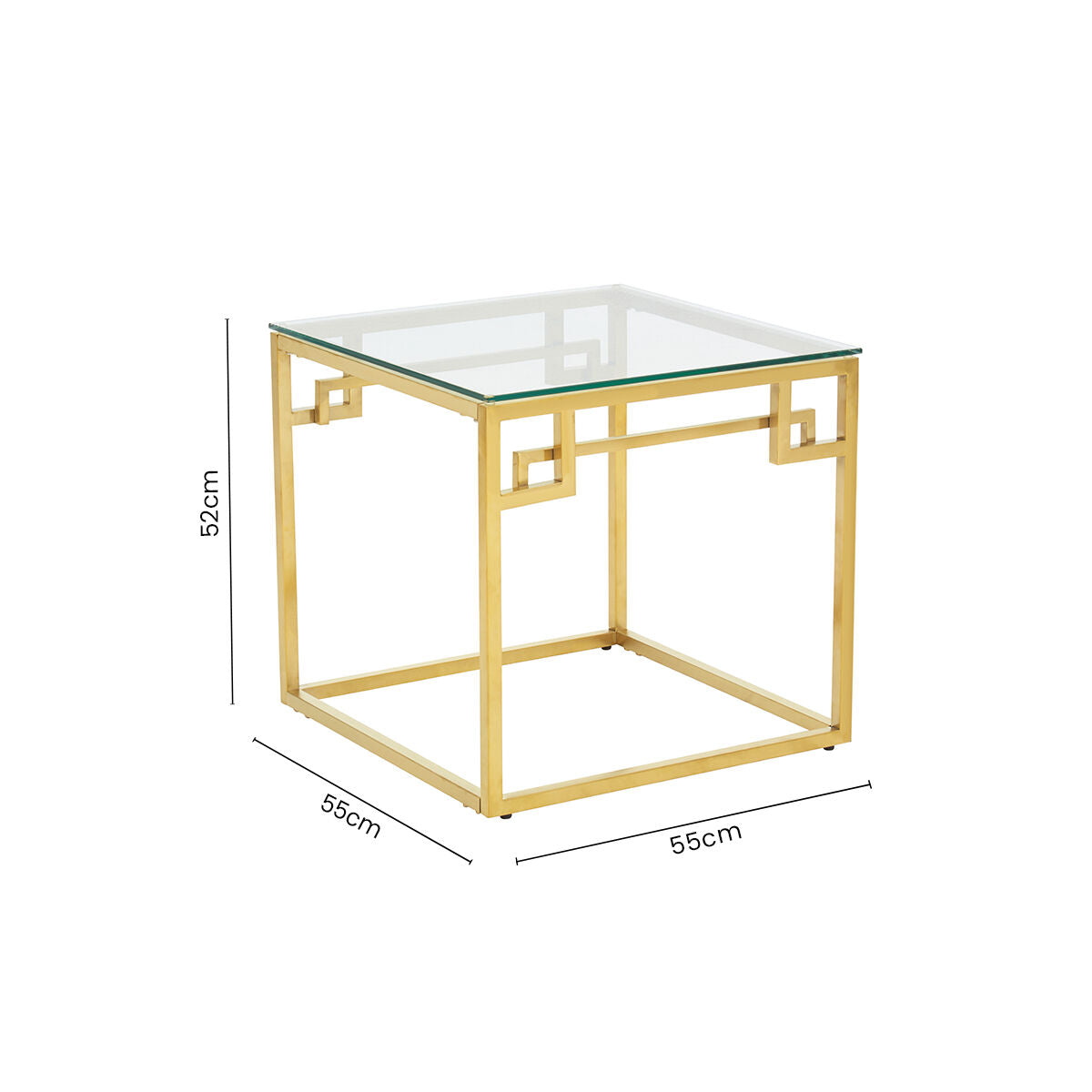Orsina Allure Gold Brushed Side Table – Geometric Stainless Steel