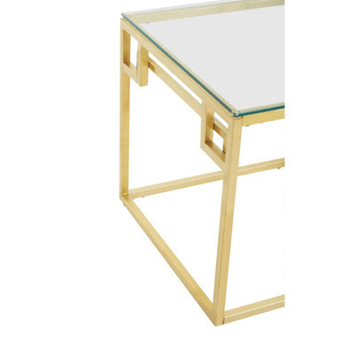 Orsina Allure Gold Brushed Side Table – Geometric Stainless Steel