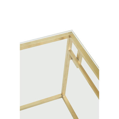 Orsina Allure Gold Brushed Side Table – Geometric Stainless Steel