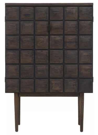 Orsina Lucca Tall Cabinet – Recycled Dark Oak Wood Storage Unit