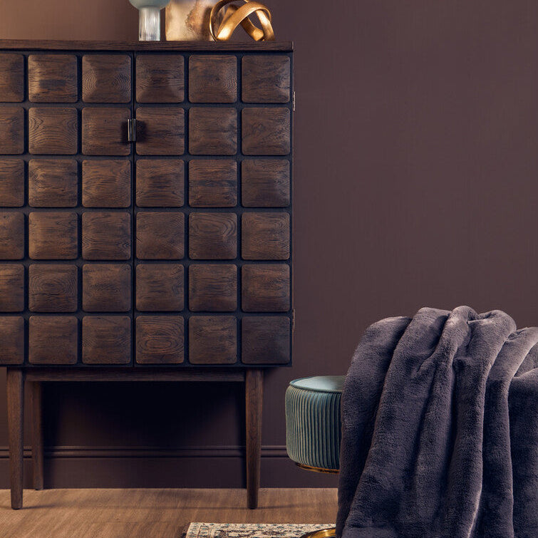 Orsina Lucca Tall Cabinet – Recycled Dark Oak Wood Storage Unit