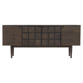 Orsina Lucca Recycled Dark Oak Wood Sideboard | Geometric 200cm Console