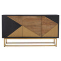 Orsina Siena Three Door Sideboard – Natural Oak Geometric Cabinet